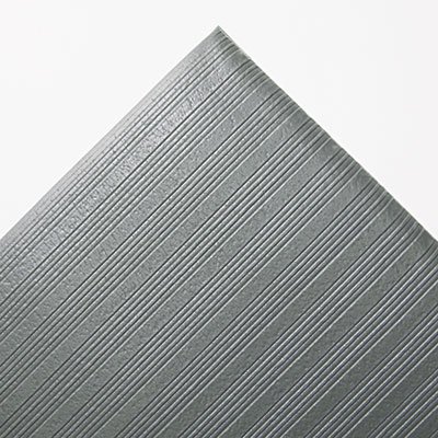 Crown Mats Ribbed Anti-Fatigue Mat, Vinyl, 36 x 60, Gray CWNFL3660GY