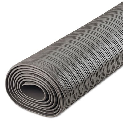 Crown Mats FL 3610GY Ribbed Anti-Fatigue Mat, Vinyl, 36 x 120, Gray CWNFL3610GY