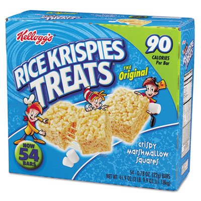 Rice Krispies Treats, Original Marshmallow, 0.78oz Pack, 54 per Carton KEB827118