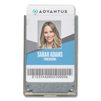 Advantus Rigid Two-Badge RFID Blocking Smart Card Holder, 3.68 x 2.38, Clear, 20/Pack AVT76416