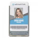 Advantus Rigid Two-Badge RFID Blocking Smart Card Holder, 3.68 x 2.38, Clear, 20/Pack AVT76416