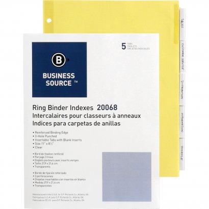 Business Source Ring Binder Index Divider 20068