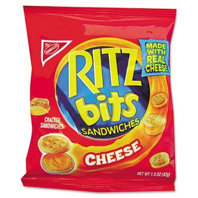 KRF06834 Ritz Bits, Cheese, 1.5oz Packs, 60/Carton RTZ06834