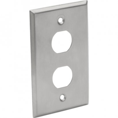 Tripp Lite RJ45 Bulkhead Wall Plate, 2 Cutouts, Industrial, Metal N206-FP02-IND