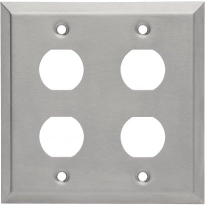 Tripp Lite RJ45 Bulkhead Wall Plate, 4 Cutouts, Industrial, Metal N206-FP04-IND