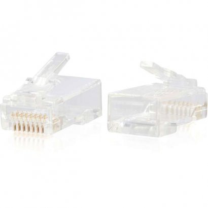 RJ45 Cat6 Modular Plug for Round Solid/Stranded Cable - 50pk 00889