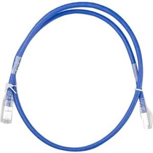 Supermicro RJ45 Cat6a 550MHz Rated Blue 3 FT Patch Cable, 24AWG CBL-NTWK-0603