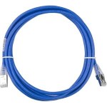 Supermicro RJ45 Cat6a 550MHz Rated Blue 9 FT Patch Cable, 24AWG CBL-NTWK-0606