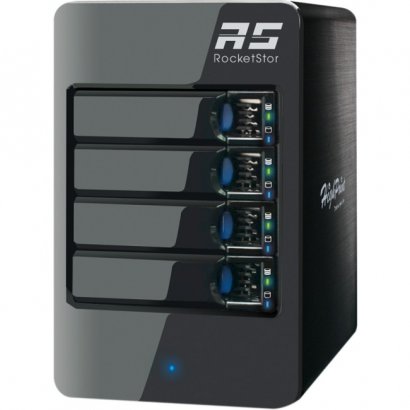 HighPoint 6414AS RocketStor Hardware RAID Class 4-Bay Storage Tower Enclosure RS6414AS