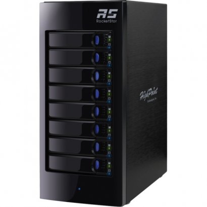 HighPoint RocketStor Hardware RAID Class 8-Bay Storage Tower Enclosure RS6418AS