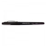 UNV50502 Roller Ball Porous Tip Stick Pen, Black Ink, Medium, Dozen UNV50502
