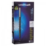 Uni-Ball Roller Ball Stick Dye-Based Pen, Black Ink, Micro, Dozen SAN60151