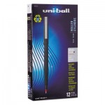 Uni-Ball Roller Ball Stick Dye-Based Pen, Red Ink, Micro, Dozen SAN60152