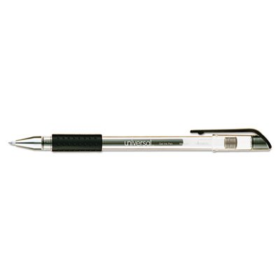UNV39510 Roller Ball Stick Gel Pen, Black Ink, Medium, Dozen UNV39510