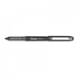 Sharpie Roller Roller Ball Stick Pen, Fine 0.5 mm, Black Ink/Barrel, Dozen SAN2093225