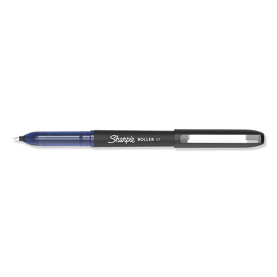 Sharpie Roller Roller Ball Stick Pen, Medium 0.7 mm, Blue Ink/Barrel, Dozen SAN2101306