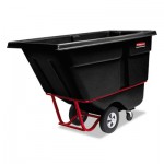 FG130500BLA Rotomolded Tilt Truck, Rectangular, Plastic, 1/2 cu yd., 850-lb Cap., Black RCP1305BLA