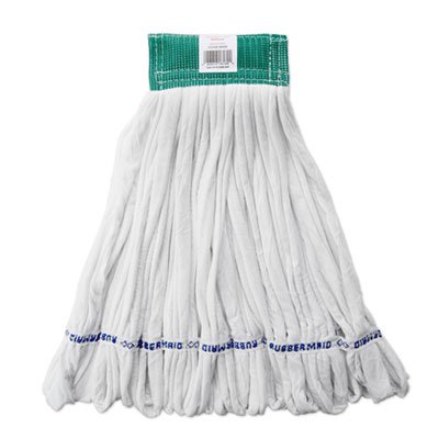 RCP T255 Rough Floor Mop Head, Medium, Cotton/Synthetic, White, 12/Carton RCPT255