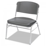 Iceberg Rough N Ready Series Big & Tall Stackable Chair, Charcoal/Silver, 4/Carton ICE64127