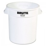 RCP 2610 WHI Round Brute Container, Plastic, 10 gal, White RCP2610WHI