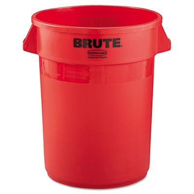 FG263200RED Round Brute Container, Plastic, 32 gal, Red RCP2632RED