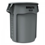 Rubbermaid Commercial FG265500GRAY Round Brute Container, Plastic, 55 gal, Gray RCP265500GY
