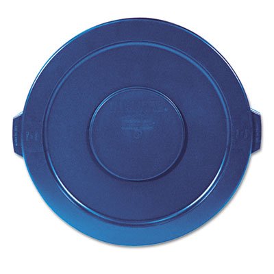 263100 BE Round Flat Top Lid, for 32-Gallon Round Brute Containers, 22 1/4", dia., Blue RCP263100BE