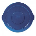 263100 BE Round Flat Top Lid, for 32-Gallon Round Brute Containers, 22 1/4", dia., Blue RCP263100BE