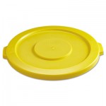 RCP 2631 YEL Round Flat Top Lid, for 32-Gallon Round Brute Containers, 22 1/4", dia., Yellow RCP2631YEL