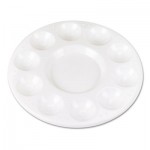 Creativity Street Round Plastic Paint Trays for Classroom, White, 10/Pack CKC5924