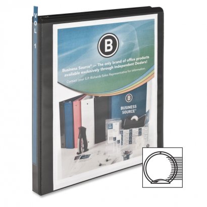 Business Source Round Ring View Binder 09950