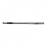 BIC Round Stic Grip Xtra Comfort Ballpoint Pen, Black Ink, .8mm, Fine, Dozen BICGSFG11BK