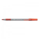 BIC Round Stic Grip Xtra Comfort Ballpoint Pen, Red Ink, 1.2mm, Medium, Dozen BICGSMG11RD