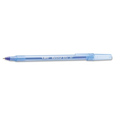 BIC Round Stic Xtra Precision/Xtra Life Ballpoint, Blue Ink, 1mm, Medium, 60/Box BICGSM609BE