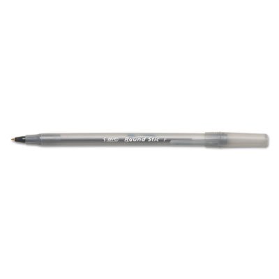 BIC Round Stic Xtra Precision & Xtra Life Ballpoint Pen, Black Ink, .8mm, Fine, DZ BICGSF11BK