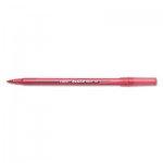 BIC Round Stic Xtra Precision & Xtra Life Ballpoint Pen, Red Ink, 1mm, Medium, Dozen BICGSM11RD