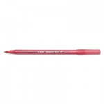 BIC Round Stic Xtra Precision & Xtra Life Ballpoint Pen, Red Ink, 1mm, Medium, Dozen BICGSM11RD