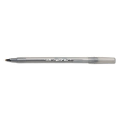 BIC Round Stic Xtra Precision & Xtra Life Ballpoint Pen, Black Ink, 1mm, Medium, DZ BICGSM11BK