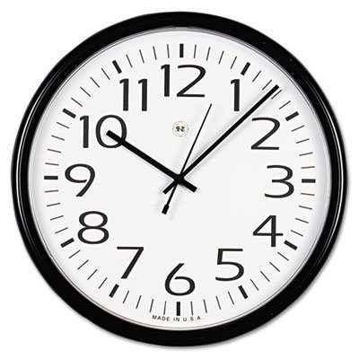 UNV11641 Round Wall Clock, Black, 12 UNV11641