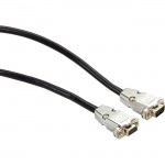Black Box RS-232 Shielded Cable W/ Metal Hoods DB9M/F 5Ft. Black EDN12BLK-0005-MF