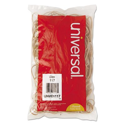 UNV01117 Rubber Bands, Size 117, 7 x 1/8, 210 Bands/1lb Pack UNV01117