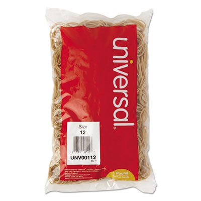 UNV00112 Rubber Bands, Size 12, 1-3/4 x 1/16, 2500 Bands/1lb Pack UNV00112