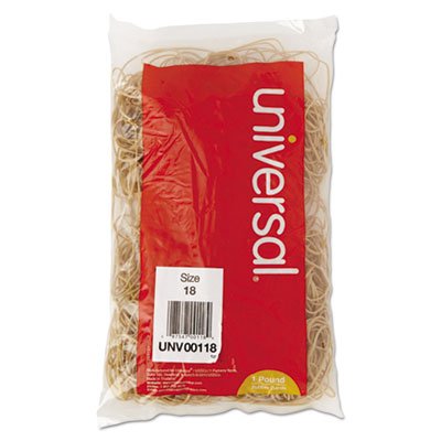 UNV00118 Rubber Bands, Size 18, 3 x 1/16, 1600 Bands/1lb Pack UNV00118