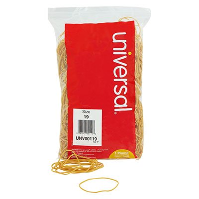 UNV00119 Rubber Bands, Size 19, 3-1/2 x 1/16, 1240 Bands/1lb Pack UNV00119