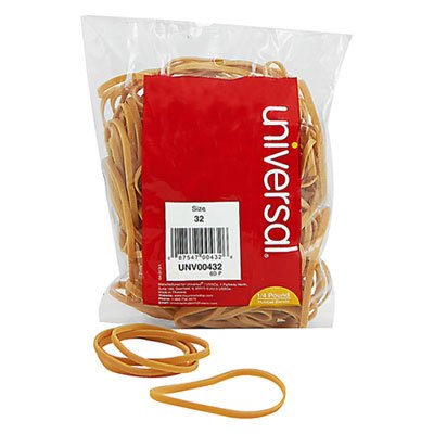 UNV00432 Rubber Bands, Size 32, 3 x 1/8, 205 Bands/1/4lb Pack UNV00432