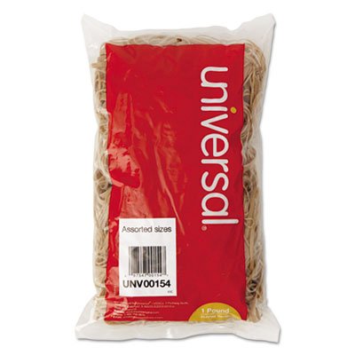 UNV00154 Rubber Bands, Size 54, Assorted Length Sizes, 1lb Pack UNV00154