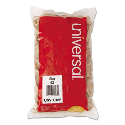 UNV00162 Rubber Bands, Size 62, 2-1/2 x 1/4, 490 Bands/1lb Pack UNV00162