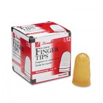 Swingline S7054032C Rubber Finger Tips, 12 (Medium-Large), Amber, Dozen SWI54032