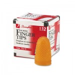 Swingline S7054033B Rubber Finger Tips, 13 (Large), Amber, Dozen SWI54033