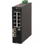 Omnitron Systems RuggedNet G/Si, 1xMM SC + 8xRJ-45, 2xDC Powered Extended Temp 2882-0-18-2Z